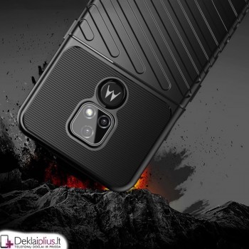 Thunder guminis dėklas - juodas (telefonui Motorola Moto E7 Thunder guminis dėklas - juodas (telefonui Motorola Moto E7